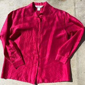 100% VINTAGE Silk Button Up